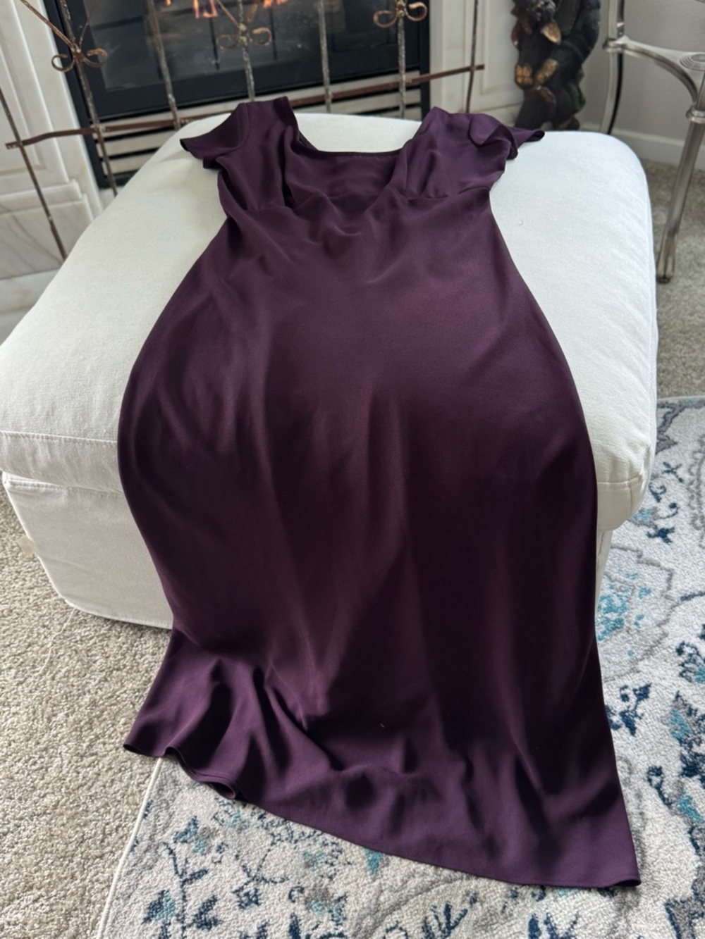 Elegant Floor Length Plum Dress